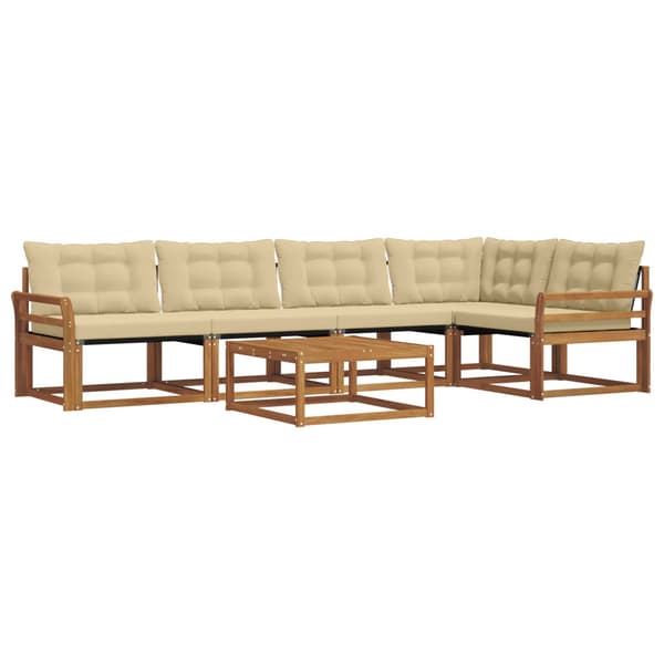 Utomhussoffset 6 st Naturlig och Beige