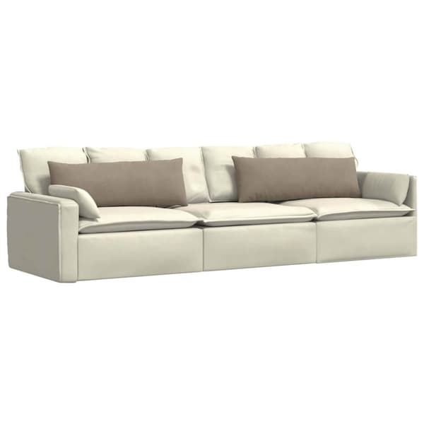 Sofakuddar 2 pcs Taupe 120 x 40 cm tyg