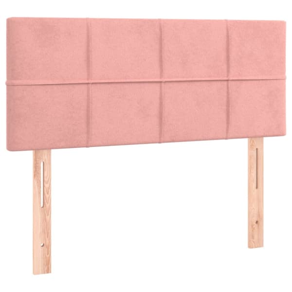 Ramsäng med madrass rosa 120x200 cm sammet