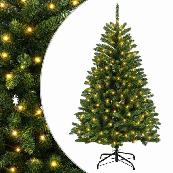 Plast Hingad Julgran 120 cm 150 LED-lampor Varmvit