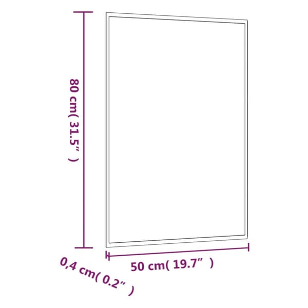 Väggspegel 50x80 cm glas rektangulär