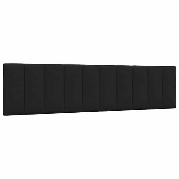 Headboard Cushion "Hanko" Black 200 cm Fabric