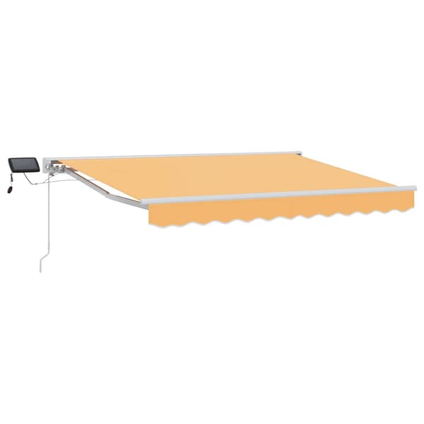 Manuell markisram med LED-lampor Sand 3,5 x 2 m