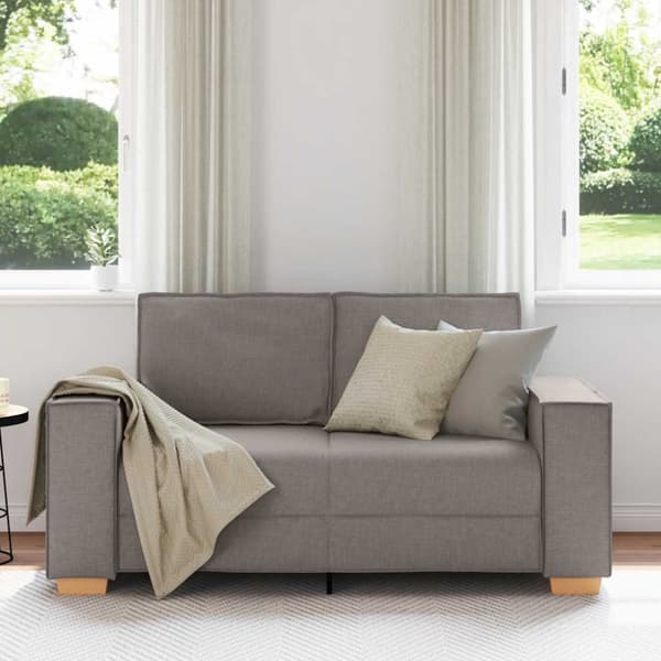 2-sitssoffa taupe 160x78x84 cm tyg