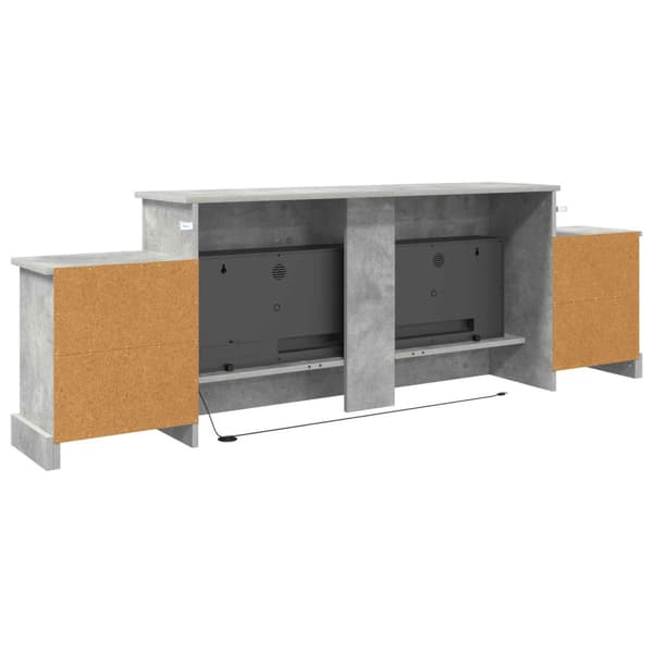 Elektrisk eldstad Betong 177 x 30 x 56,5 cm Konstruerat trä