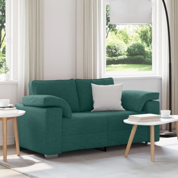 Soffa Loveseat Mörkgrön 120 cm Tyg