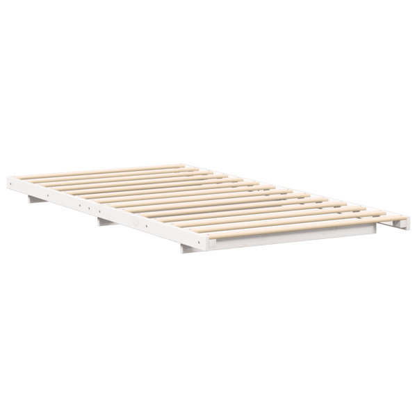 Sängram Vit 90 x 210 cm Massiv furu