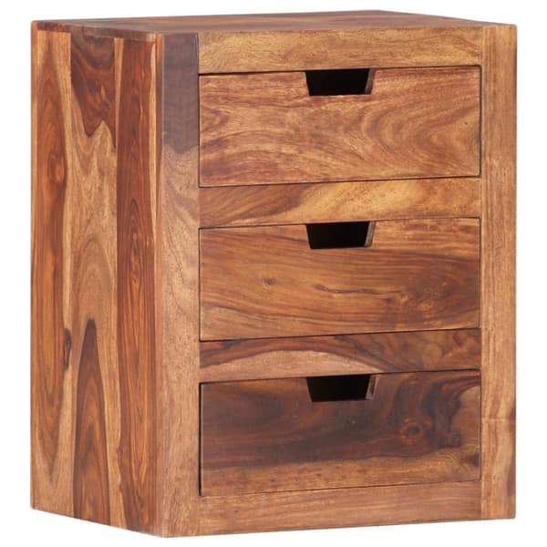 Sängbord 40x30x50 cm massivt sheesamträ