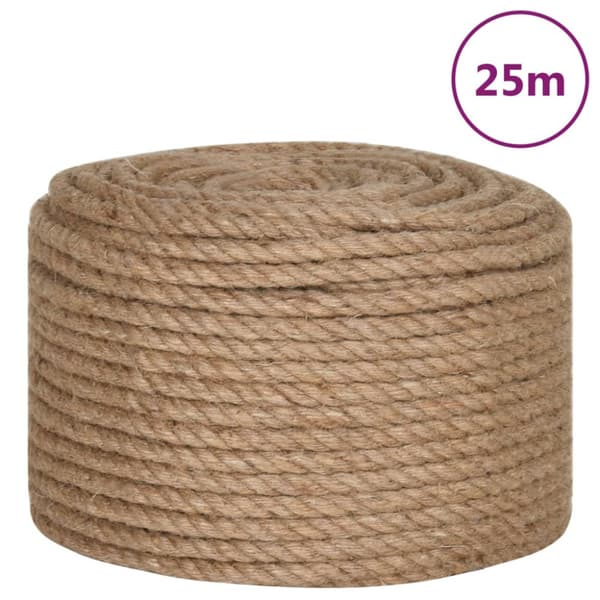 Juterep 25 m lång 10 mm tjock