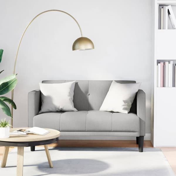 Loveseat soffa molngrå 111 cm tyg