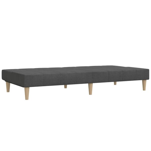 Bäddsoffa 2-sits mörkgrå tyg