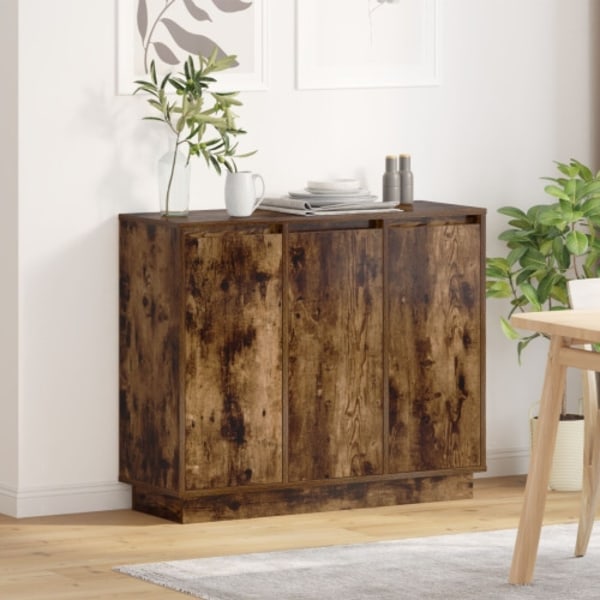 Sido­bord med LED i Rökt Ek 90x32x75 cm av Trä