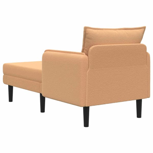 Stor schäslong Beige Bouclé