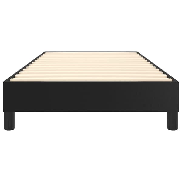 Boxspring-sängram svart 80x200 cm konstläder