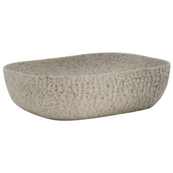 Handfat grå rektangulär 48x37,5x13,5 cm keramik