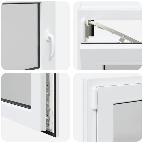 Källarfönster RISOR 90 x 55 cm PVC och glas