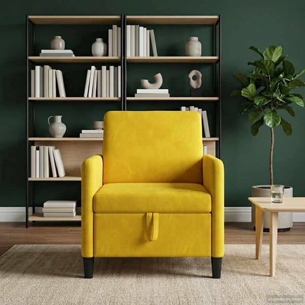Soffa med förvaring Gul 72 x 78 x 87 cm Polyester