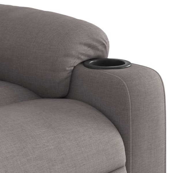 Elektrisk massagefåtölj taupe tyg