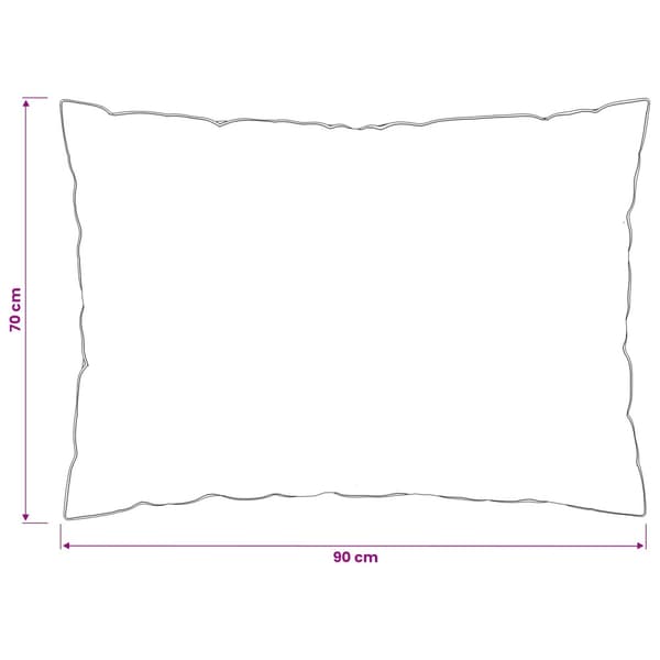 Kudde 2 st 70 x 90 cm Australiensk Ull Vit