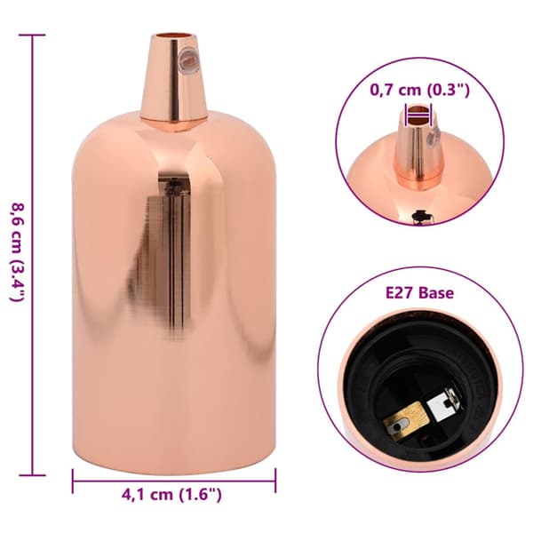 Lamphållare 2 st roséguld E27