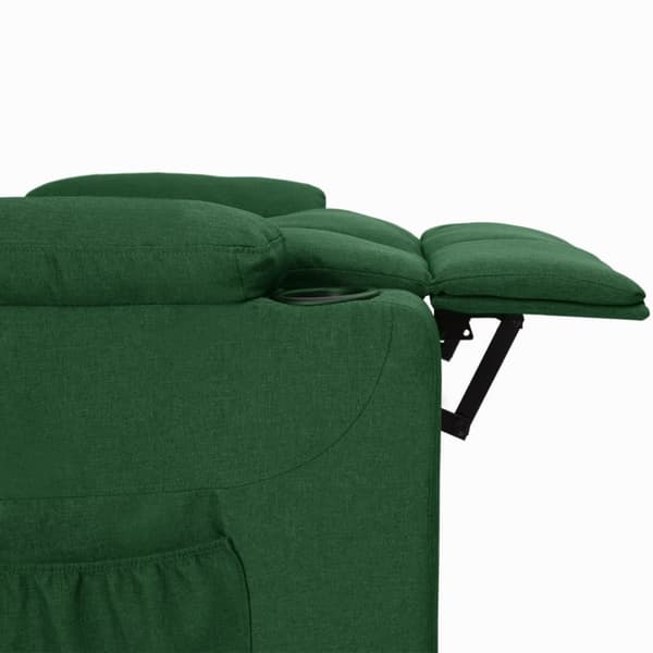 Reclinerfåtölj mörkgrön tyg