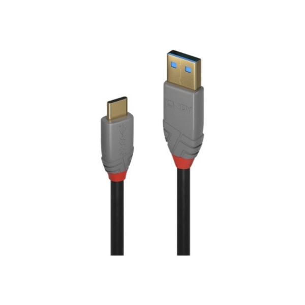 Lindy Black Line - USB typ C-kabel - 24 pin USB-C till USB typ A - 50 cm