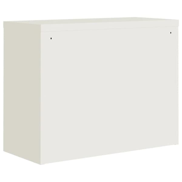 Dokumentskåp vit 90x40x110 cm stål