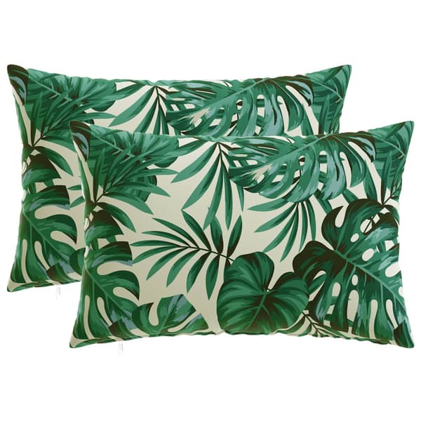 Kuddöverdrag 2 st HEERLEN Bladmönster 50 x 75 cm Polyester