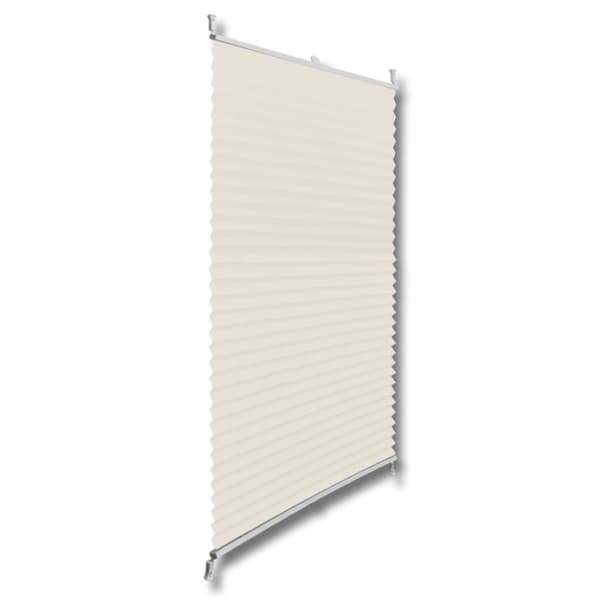Plisségardin 40x150 cm gräddvit