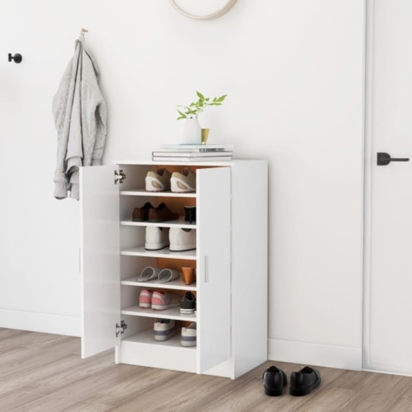 Skoskåp vit 60x35x92 cm konstruerat trä