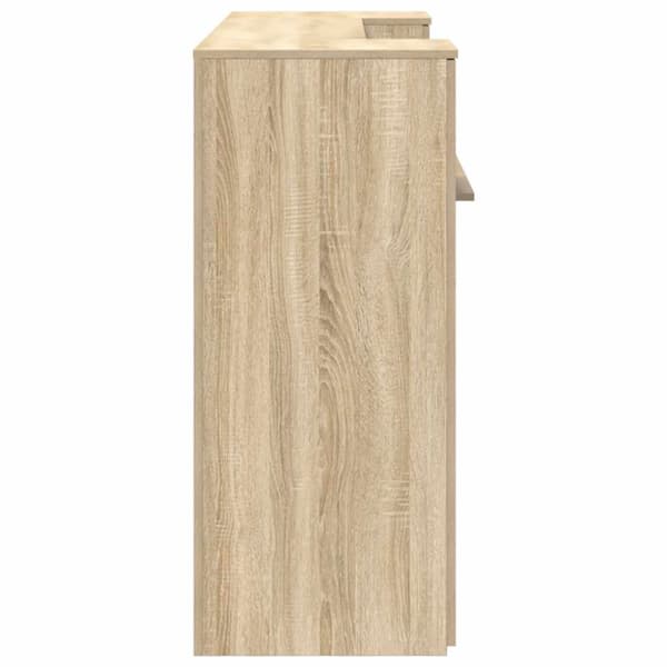 Receptionsdisk sonoma-ek 180x50x103,5 cm konstruerat trä