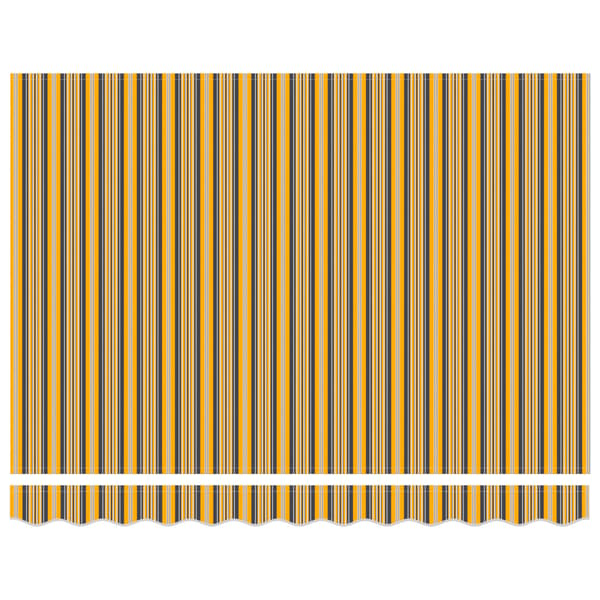Markisväv Orange och Svart 3 x 2 m Polyester