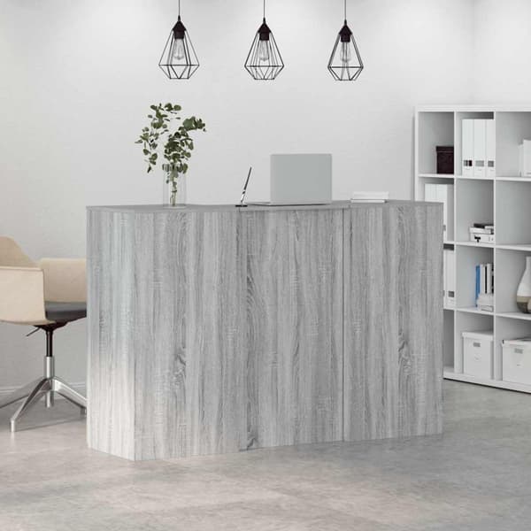 Receptionsdisk grå sonoma 155x50x103,5 cm konstruerat trä