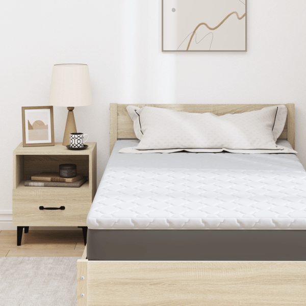 Kokostopper Vit 90 x 190 cm Jacquardtyg