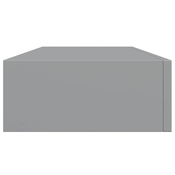 Väggmonterad låda grå 60x23,5x10 cm MDF