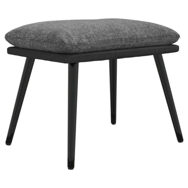 Vilstol med pall ljusgrå tyg och konstläder