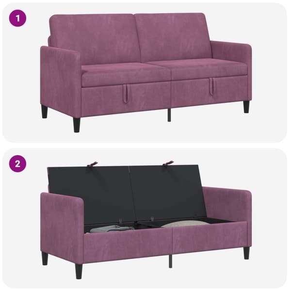 Soffa med förvaring Lila 172 x 78 x 87 cm Polyester