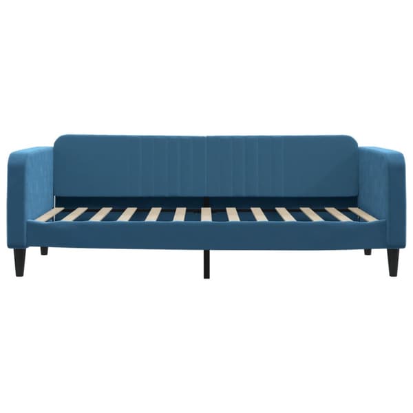 Dagbädd med madrass blå 90x200 cm sammet