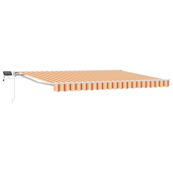 Manuell markisram med LED-lampor 4,5 × 3,5 m