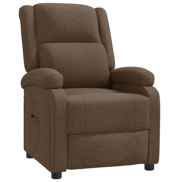 Reclinerfåtölj brun tyg