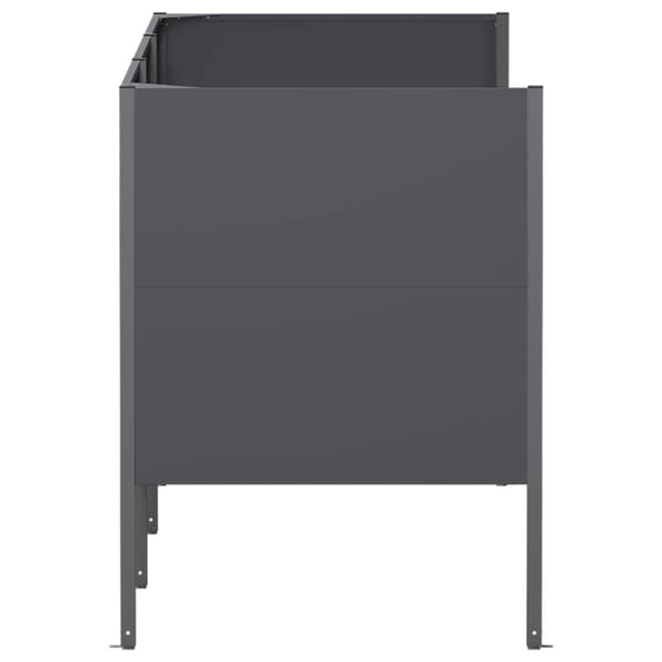 Soptunneskärm 249 x 85 x 113 cm Stål Antracit
