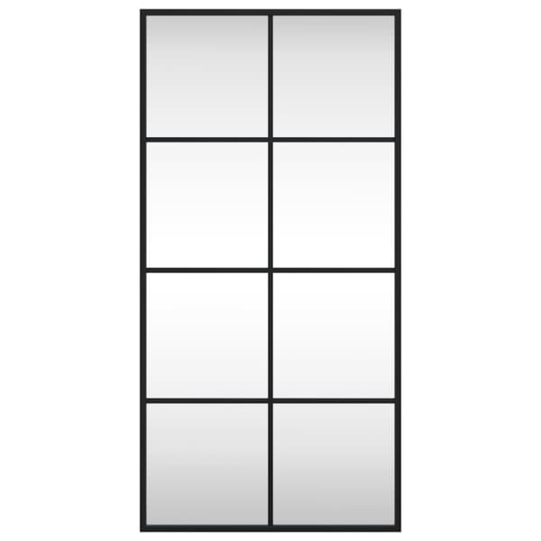 Väggspegel svart 40x80 cm rektangulär järn