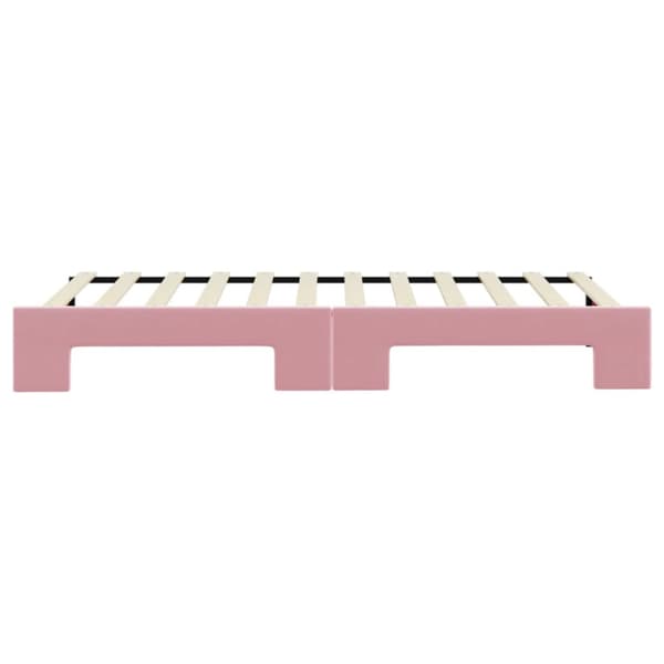 Dagbädd utdragbar rosa 80x200 cm sammet