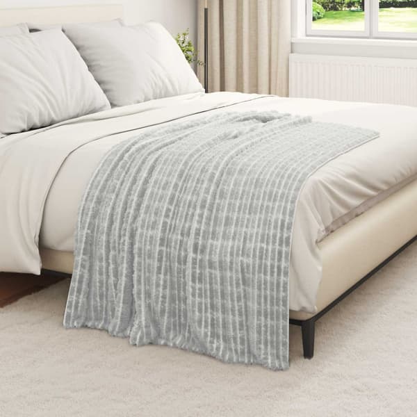 Filtar 6 pcs Grå 150 x 130 cm Fleece