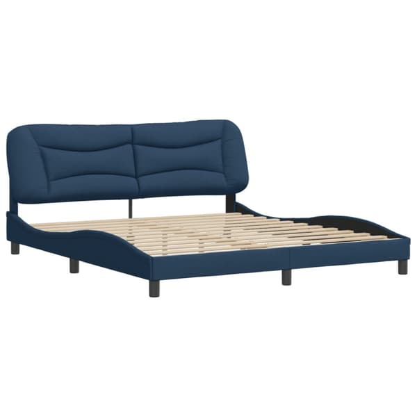 Bed Frame without Mattress "Hvar" Blue 180x200 cm Fabric
