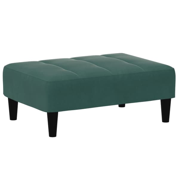 Fotpall mörkgrön 77x55x31 cm sammet