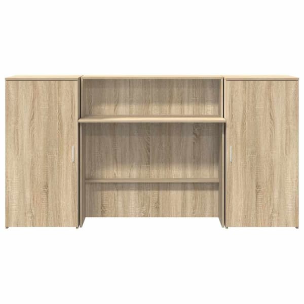 Receptionsdisk sonoma-ek 200x50x103,5 cm konstruerat trä