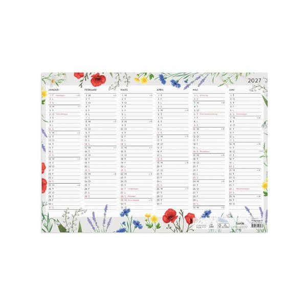 Väggblad Blomster 2027