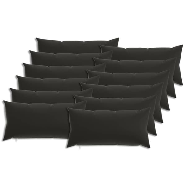 Kudde med kudde HEERLEN 12 st Svart Polyester