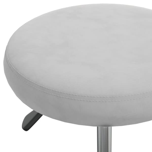Massagepall ljusgrå sammet